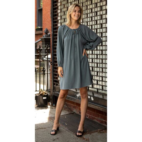 Mimu Maxi Traveler Mini Dress Lagoon Blue Womens Small Medium New Short Shift - Picture 1 of 11